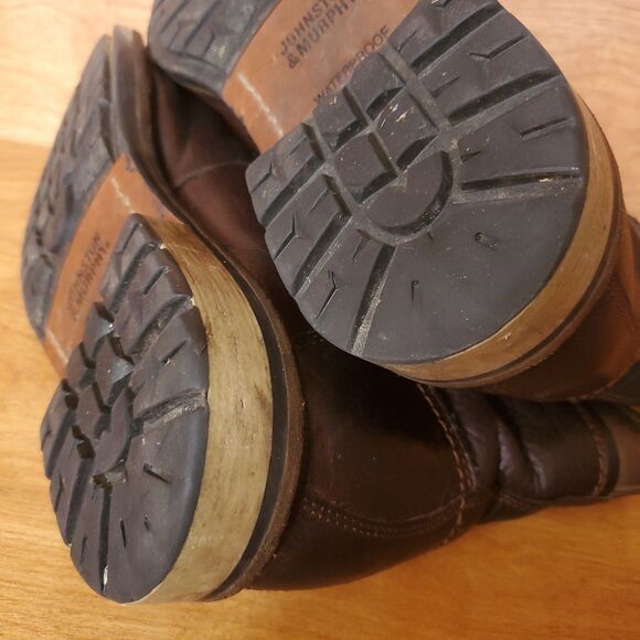 Johnston & Murphy Boots Mens 9.5 M Brown Leather Shearling Lined Buckle main image 15